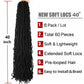 6 Packs Soft Locs Crochet Hair Pre Looped Faux Locs Crochet Braids Goddess Locs Dreadlocs Synthetic Hair For Black Women (1B, 40 Inch (Pack of 6))