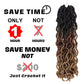 18 Inch Goddess Faux locs Crochet Hair 6 Packs/Lot Soft Gypsy Locs Wavy Crochet Braids Dreadlocks 3 Tone Curly Wavy Twist Braiding Hair Extensions African Roots Braid（#1B/30/27)