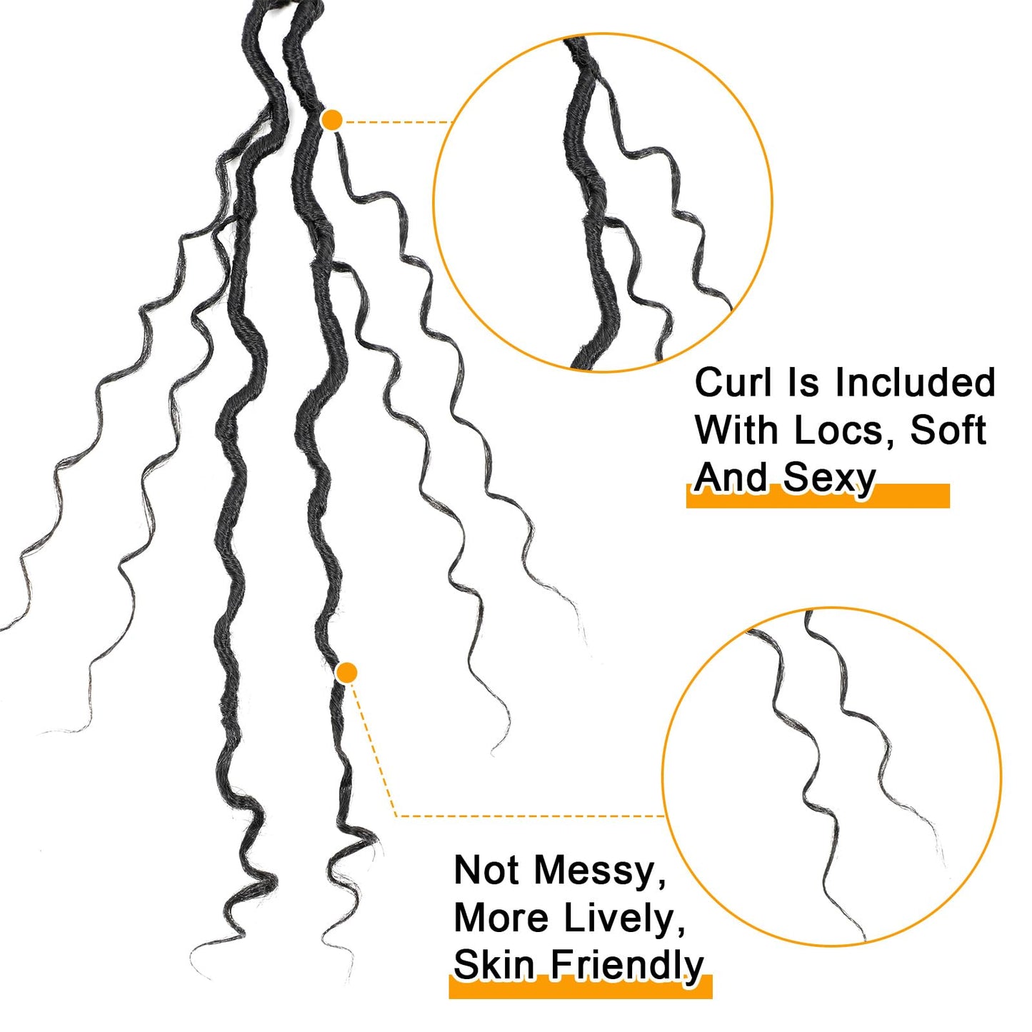 Col Bling Goddess Locs Crochet Hair 30 Inch, 8 Packs Faux Locs Crochet Hair Pre Looped for Women, Boho Crochet Locs with Curly Ends (30 Inch 1B)