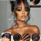 Sunber Ombre Brown Loose Body Wave With Bangs Pre Everything Glueless 13x4 HD Lace Front Human Hair Wig 180% Density Highlight Balayage Pre cut Lace Pre Plucked Bye Bye Knots Drawstring Wig 22Inch