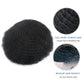 lumeng Afro Mens Toupee Wave Black Mans Wigs Male Hair Unit 8MM Kinky Weaves European Human Hair Pieces Replacemnt System 10x8 Skin PU Hair Prosthesis Units Patch Implant for Men #1 Jet Black