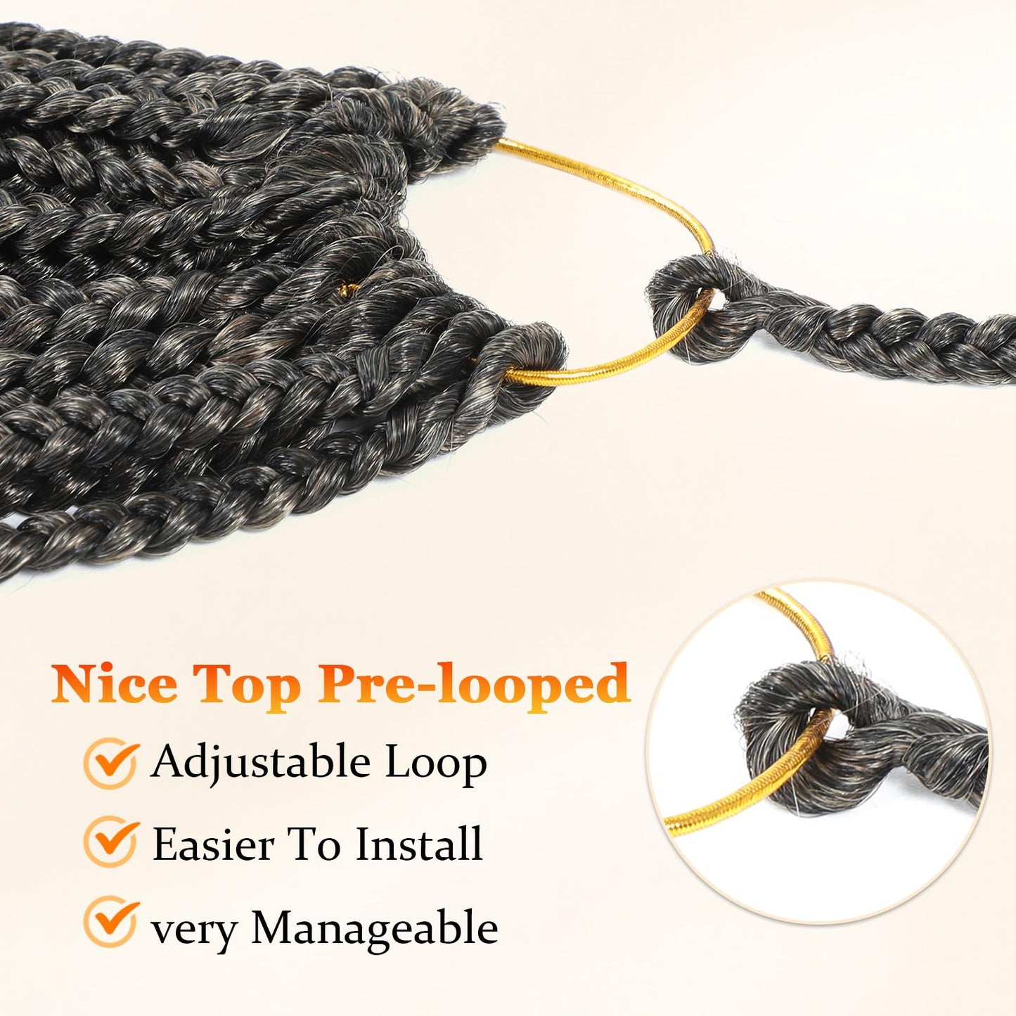 Yewell 9 Packs Goddess Box Braids Crochet Hair Boho Box-Braids With Curly Ends Crochet-Hair For Black Women, 12 Inch Pre Looped Bohemian Crochet Box-Braiding (12Inch 9 Packs,T27)