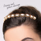 Teenitor 5pcs Hairbands for Women, 5 Rhinestone Beaded Headbands, Head Bands for Women's Hair Fashionable Handmade Crystal Beaded Elastic hairbands, 20-26.8"(51-68cm), 1 Count (Pack of 5), HAIRBAND
