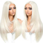 BrownBomb Blonde Wear and Go Glueless Wigs Pre Plucked Pre Cut for Beginners 613 Synthetic Lace Front Wigs With Bangs Long Straight layered Wigs HD Lace 26 Inch 3 Seconds to Wear for Beginners