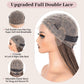 Suntefic Box Braided Wigs for Black Women Glueless Box Braids Wig with Baby Hair Double Full Lace Front Braid Wig Human Hair Blended Braided Wigs Box-1BT30
