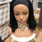 RealWigs 18” Black Headband Braided Wig Box Braids with Curly Tips