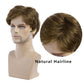 Baruisi Mens Wigs Short Light Brown Wig Synthetic Heat Resistant Natural Halloween Cosplay Hair for Male