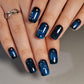 Curvlife Press On Nails - Acrylic False Nails Kit with Design, Full Coverage, Reusable Nails, Glue, Tabs, File - Artificial Nails (Starry Sky, Medium)