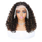 Quantum Love Braided Wigs for Black Women Braids Cornrows Lace Curly Wigs 16 Inch Lace Frontal Braided Fully Curly Bob Synthetic Glueless Wig （Mix Blonde）