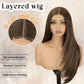 NOSTALGIA Brown Wear and Go Glueless Wigs Pre Plucked Pre Cut for Beginners Synthetic Lace Front Wigs For Woman Long layered Straight 3 Seconds to Wear