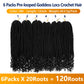 6 Packs Goddess Locs Crochet Hair, 12 Inch Straight Faux Locs Crochet Braids, Pre-Looped Curly Soft Synthetic Braiding Hair Extensions for Black Women(12 Inch, 6 Packs, 1B#)