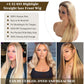 16Inch Highlight Lace Front Wigs Human Hair Ombre 13x4 Straight HD Lace Front Wig Golden Brown to Blonde Balayage Lace Frontal Wig for Women 150% Density Glueless Pre Plucked with Baby Hair