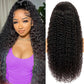 YIJUNDEMA 26 Inch Deep Wave Lace Front Wigs Human Hair 200 Density 13x6 HD Transparent Water Wave Lace Front Wigs Human Hair Pre Plucked Deep Wave Wig Glueless Curly Wig for Women