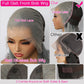 CYSDRH Grey Bob Wig Human Hair Full 13x6 HD Lace Front Wigs 180% Density Short Bob Wigs for Black Women Pre Plucked Pre Cut 12A Unprocessed Brazilian Virgin Human Hair Wigs - 12 Inch Grey Bob Wig