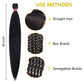 Black Braiding Hair Pre Stretched 2 Packs Kanekalon Box Braids Hair Extensions 26 Inches Synthetic Pre Stretched Braiding Hair