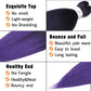 Purple Braiding Hair Pre Stretched 24 inch 3 Packs Braiding Hair Soft Yaki Texture, No Itch, Hot Water Setting Synthetic Hair Extensions for Braids (24in,1B/Purple)
