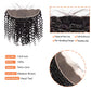 13x4 Lace Frontal Closure Deep Wave Ear to Ear HD Lace Frontal Pre Plucked with Baby Hair 14 Inch Brazilian Virgin Human Hair Frontal Free Part 150% Density Hair Extensions Natural Black