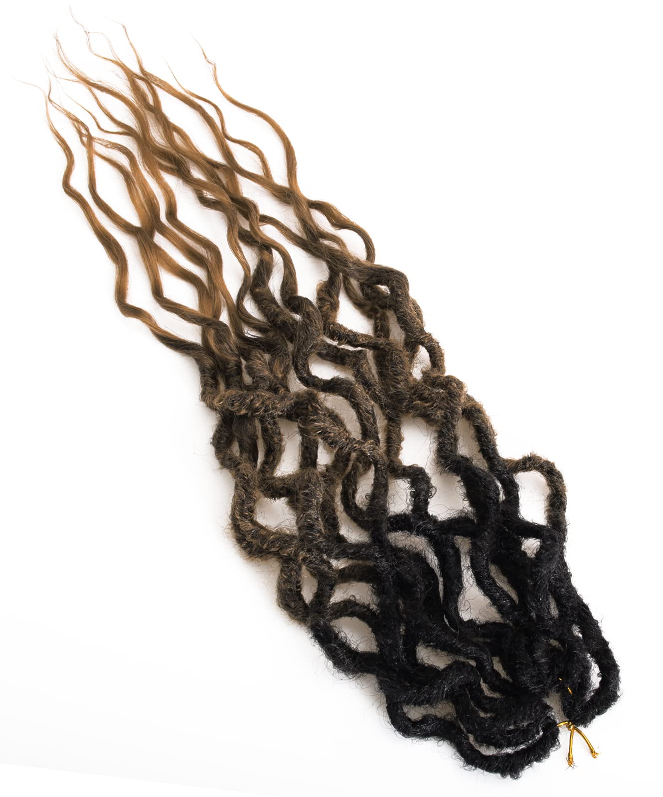 Faux Locs Crochet Hair 24Inch Goddess Locs Crochet Hair, 6Packs Crochet Locs Soft Locs Curly Ends Boho Faux Locs Synthetic Locs Crochet Hair Crochet Braids for Black Women Human Hair(1B/4/30, 24'')