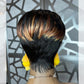 QiaQiaRing 10A Pixie Cut Wigs for Black Women Side Part 1b/33/27 Daily Use Color Short Layered Pixie Cut Human Hair Wigs With Bangs Brazilian Virgin Straight Human Hair (1b/33/27)