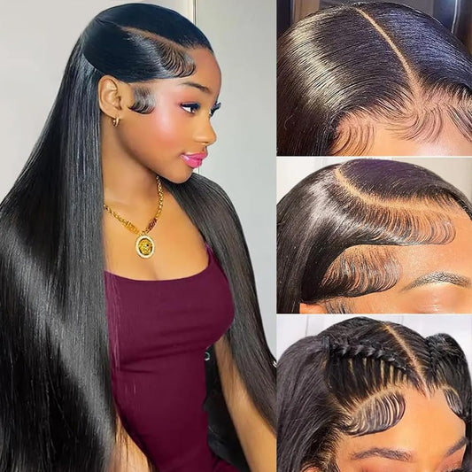 Karlami 13x6 Straight Lace Front Wigs Human Hair 20 Inch HD Lace Front Wigs Human Hair 150% Density 13x6 Frontal Wigs Human Hair Pre Plucked for Women Gluless Wigs with Baby Hair