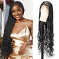 Olymei HD Full Lace Knotless Braided Wigs for Black Women Box Braid Wig Boho Curly Ends Braided Wigs with Baby Hair Premium Synthetic Boho Braided Wig,36 Inch 360° HD Full Lace