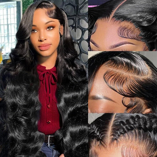 YetFree 13x6 Lace Front Wigs Human Hair 200 Density Body Wave Lace Front Wigs Human Hair HD Lace Frontal Wig Human Hair Pre Plucked with Baby Hair Brazilian Virgin Wigs for Women 22 Inch
