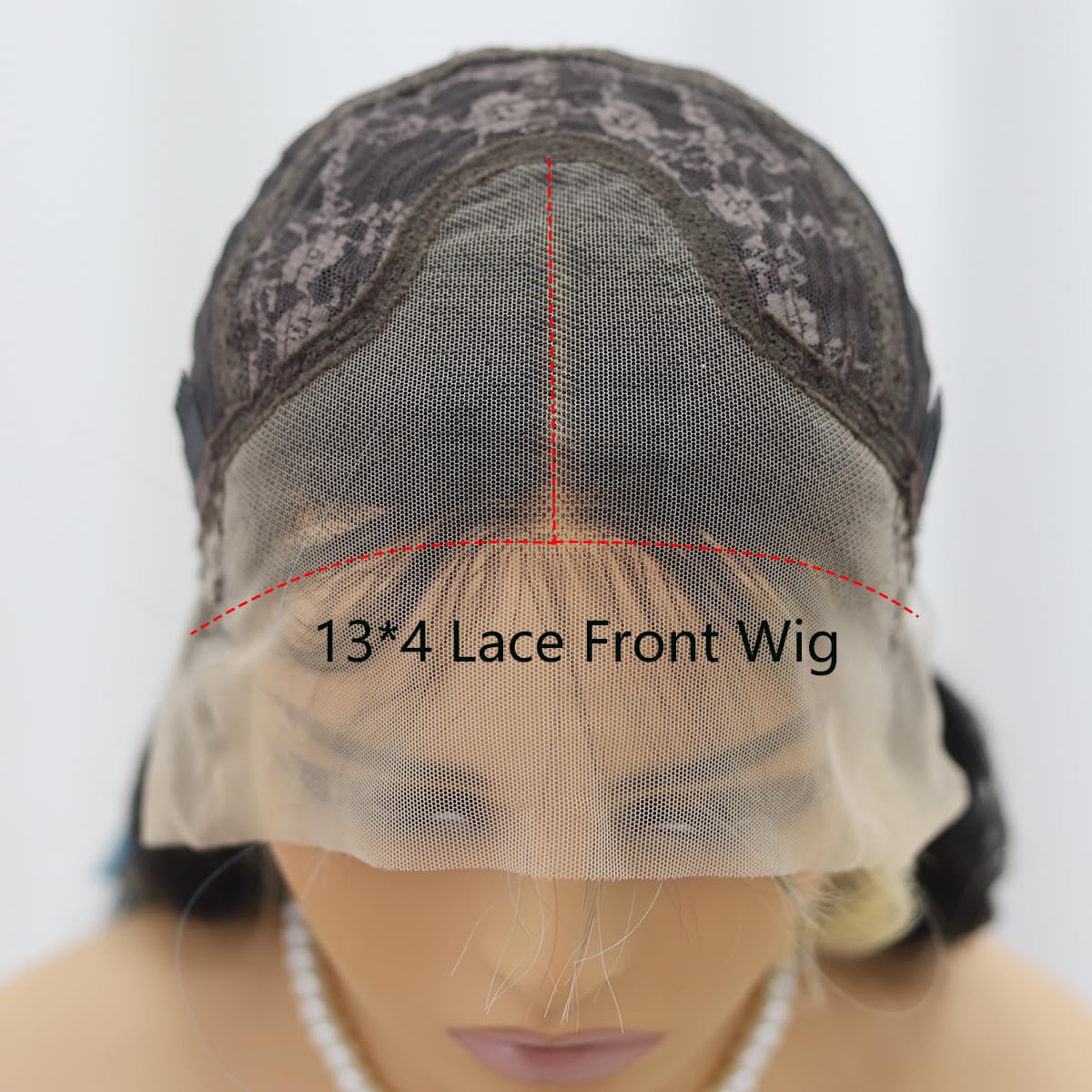 SISIFIRE Blue Blonde Highlight Lace Front Wigs for Women Pre-plucked Hairline Glueless 13X4 Inch Synthetic Lace Front Wig with Baby Hair Long Deep Wavy Wigs