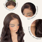 BlackSwern 13x6 HD Glueless Lace Frontal Wigs Pre-Plucked, 200 Density Dark Brown Similar Human Hair Synthetic Long Body Wave Lace Front Wig Ready to Wear, 26inch #4 Dark Brown