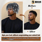 BECUS Hair topper Dreadlock Toupee Afro Fake Dreads Dread Lock Topper Toupee Hair for Men and Black Women Braids Braided Dreadlocks Afro Curly Synthetic Hairpieces Party Halloween(Gray)