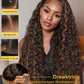 Sunber Ombre Brown Highlights Honey Blonde Water Wave Human Hair Glueless Wig Bye Bye Knots Pre Everything 7x5 Lace Front Pre Cut Lace Pre Plucked Pre Bleached Knots 150% Density 3S Pull Go 22Inch