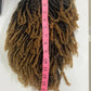 GNIMEGIL 14 Inch Short Dreadlocks Wig For Man Afro Bob Ombre Light Brown Crochet Twist Hair Braided Wigs Natural Synthetic Hair Breaking Street Dance Breathable Cap Net