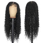 28 Inch Lace Front Braided Wigs for Black Women Knotless Braids Wigs Bohemian Boho Braids Goddess Box Braided Wig with Baby Hair (Black, 28 inch)