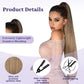 ORSUNCER Drawstring Ponytail Extension, Long Straight Pony Tails Hair Extensions Natural Soft Clip in Ponytail for Women Synthetic Hairpieces Auburn Brown