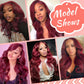 FASCARA human hair wig 26 Inch 13x4 body wave lace front wigs human hair 99J burgundy transparent lace front wigs 180% density pre plucked body wave wig with baby hair