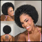 Quantum Love Braided Cornrow Afro Puff Wig for Black Women Stitch Braids Lace Front Wigs with Baby Hair Glueless Prep lucked Afro Braid Synthetic Natural Black Hair