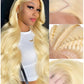 Femca 26 Inch 13x6 Lace Front Wig Human Hair 200 Density Blonde Wig Human Hair 613 HD Lace Frontal Wigs 100% Real Human Hair Easily Stained No Tangle No Shedding Longer life