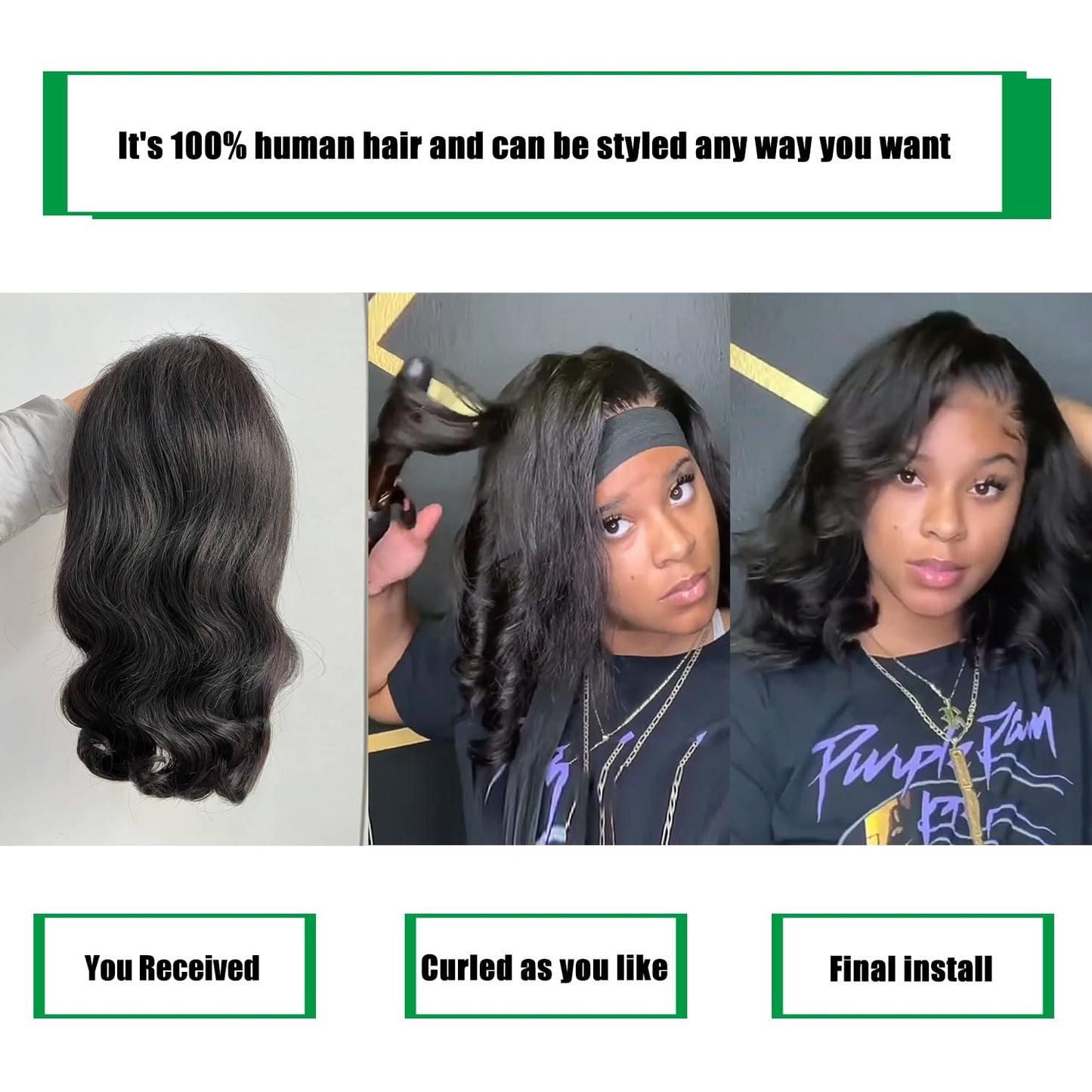 Douyin Bob Wig Human Hair 13x4 Frontal Lace Wig Body Wave HD Lace Front Wigs Human Hair Pre Plucked Glueless Bob Wigs for Women (16 inch, Natural Black)