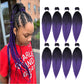 Pre Stretched Braiding Hair, 20 inch Braiding Hair, 8 Packs Soft Yaki Texture,No Itch, Hot Water Setting Synthetic Hair Extensions for Braids (20in,1B/Purple)