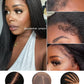 Sunber Bye Bye Knots 7x5 Lace Front Glueless 4C Egde Yaki Straight Human Hair Wigs Pre Plucked Invisible Knots Pre Everything 3S Ready to Wear Yaki Straight Human Hair Wig 24Inch