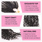 COOKOO 12 Inch Goddess Box Braids Crochet Hair 8 Pack Synthetic Bohemian Hippie Box Braids Crochet Hair Pre-looped With Curly Ends Braiding Hair for Black Women1B#