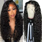 WPPIKK 13x4 Water Wave Wigs for Black Women Human Hair Lace Front Wigs Pre Plucked with Baby Hair Wet and Wavy Brazilian Virgin Curly HD Lace Frontal Wig 180 Density (26 Inch)