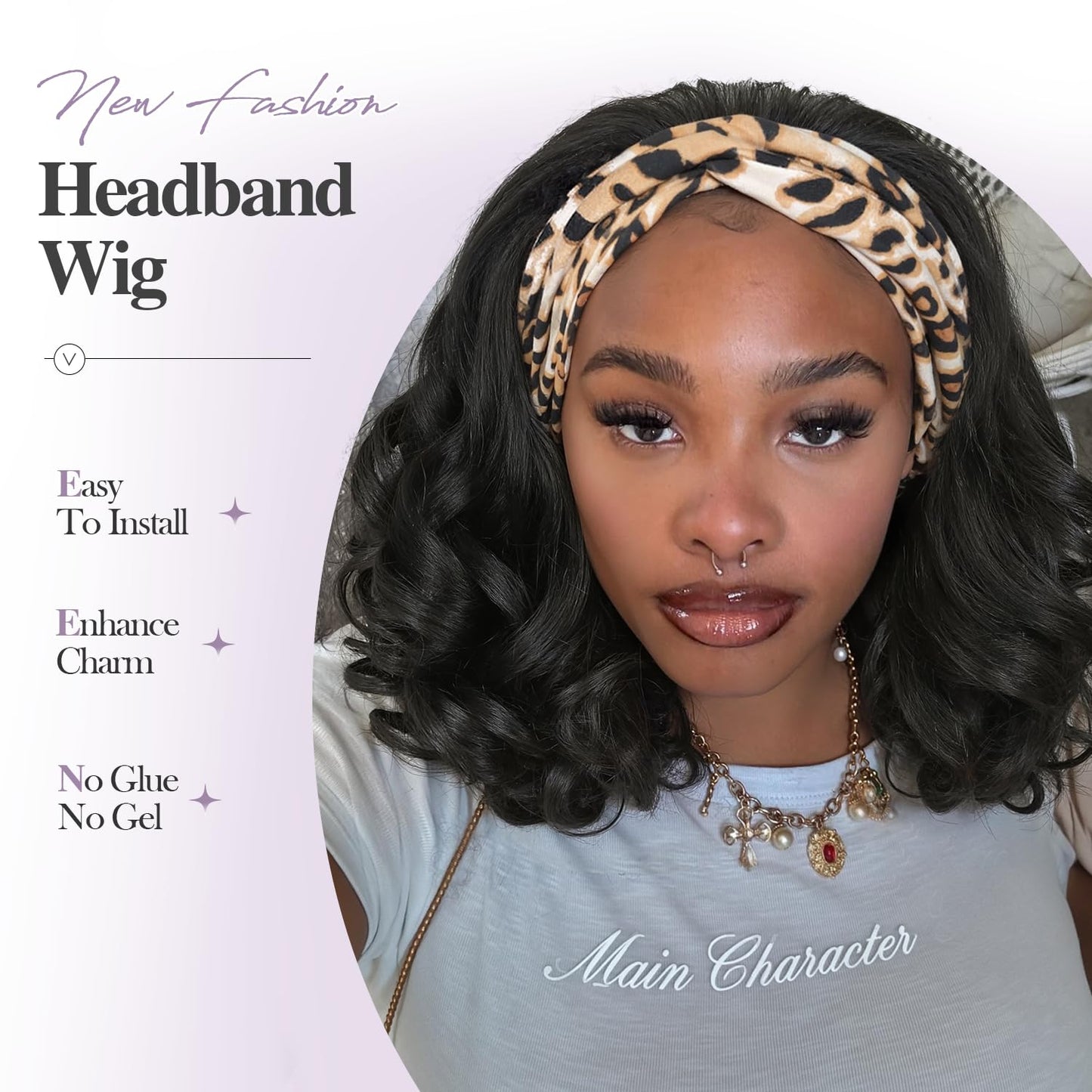 Quantum Love Yaki Curly Headband Wigs for Black Women Kinky Straight Black Headband Curly Ends Synthetic Wear and Go Glueless half Wig with Headbands Attached