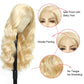 VIPPRETTY Synthetic 13X6 Lace Front Wig 613 Blonde Wig Long Body Wave Synthetic Wigs for Women Transparent Lace Wig with Baby Hair 180% Density Daily Wear Wig 26 inch