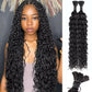 Human Braiding Hair Water Wave Bulk Human Hair 100g 24 Inch Curly Human Hair for Boho Braids Hair Extensions No Weft 2 Braids Per Pack Wet and Wavy Human Hair Braiding Hair Natural Color