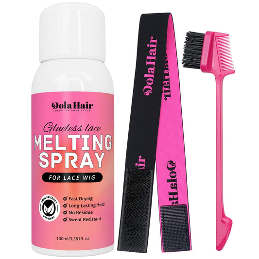 Dolahair Lace Melting Spray for GlueLess Wigs lace Bond Melting Spray Bond Adhesive Wig Glue Spray lace Front Melting Spray for glueless Wigs Glue Spray Lace Melting Spray lace Filter Melting Spray