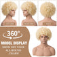 Suncalla 6 Set Afro Wigs for Halloween Party Mixed Colors