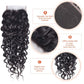 QTHAIR 14A Water Wave Transparent HD Lace Closure 4x4 Lace Closure Free Part Closure Water Wave Human Hair Closure 14" #1b 150% Density Unprocessed Wet and Wavy Virgin Human Hair Lace Frontal Closure
