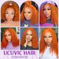 UCUVIC Glueless Wigs Human Hair Pre Plucked Pre Cut Wear And Go Curly 5x5 Deep Wave Bob Wig Human Hair Lace Front Closure Wigs For Black Women 200 Density Curly Wig Glueless Wear And Go Ginger 14 Inch