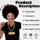 DARLIN HAIR 70s Afro Wig Men,Short Black Natural Curly Fluffy Synthetic Wigs for Disco Halloween Cosplay Use