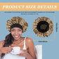 4PCS Silk Hair Bonnet for Sleeping,Hair Wrap Satin Bonnets Shower Cap for Black Women Men, Elastic Wide Band Hair Bonnet Cap for Sleeping Curly Hair(Black & Wine Red & Purple Print & Leopard Pattern)